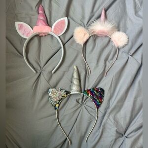 Colorful Unicorn Headband Trio